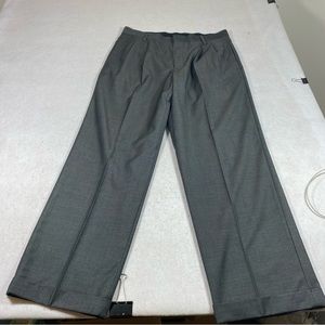 Merona Pleated Charcoal Dress Pants Size 34 Cuffed Men Straight Slacks